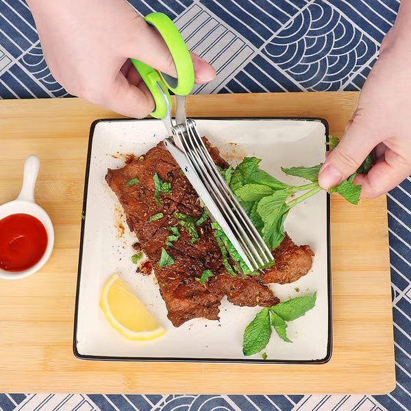 🔥Last Day 🔥BUY 2 GET 1 FREE Each $ 9.96  🔥5 Blade Kitchen Salad Scissors