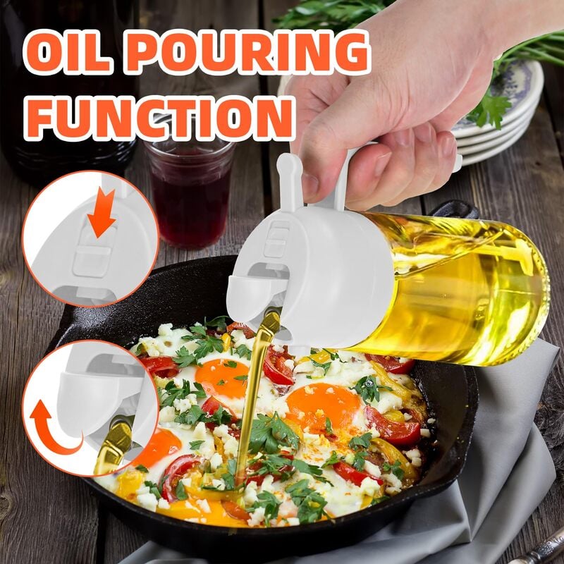 💕2 in 1 Glass Oil Sprayer & Dispenser🔥