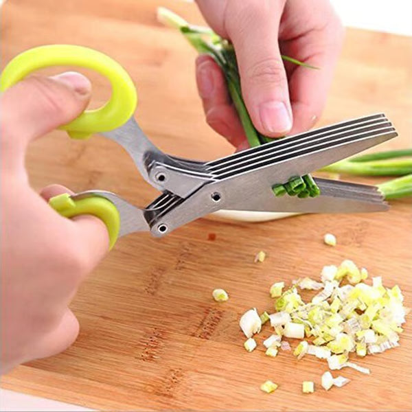 🔥Last Day 🔥BUY 2 GET 1 FREE Each $ 9.96  🔥5 Blade Kitchen Salad Scissors
